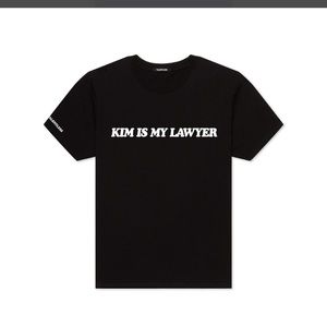 Talentless "KIM IS MY LAWYER" Boyfriend Tee in Pitch Black 🖤✨🕶️